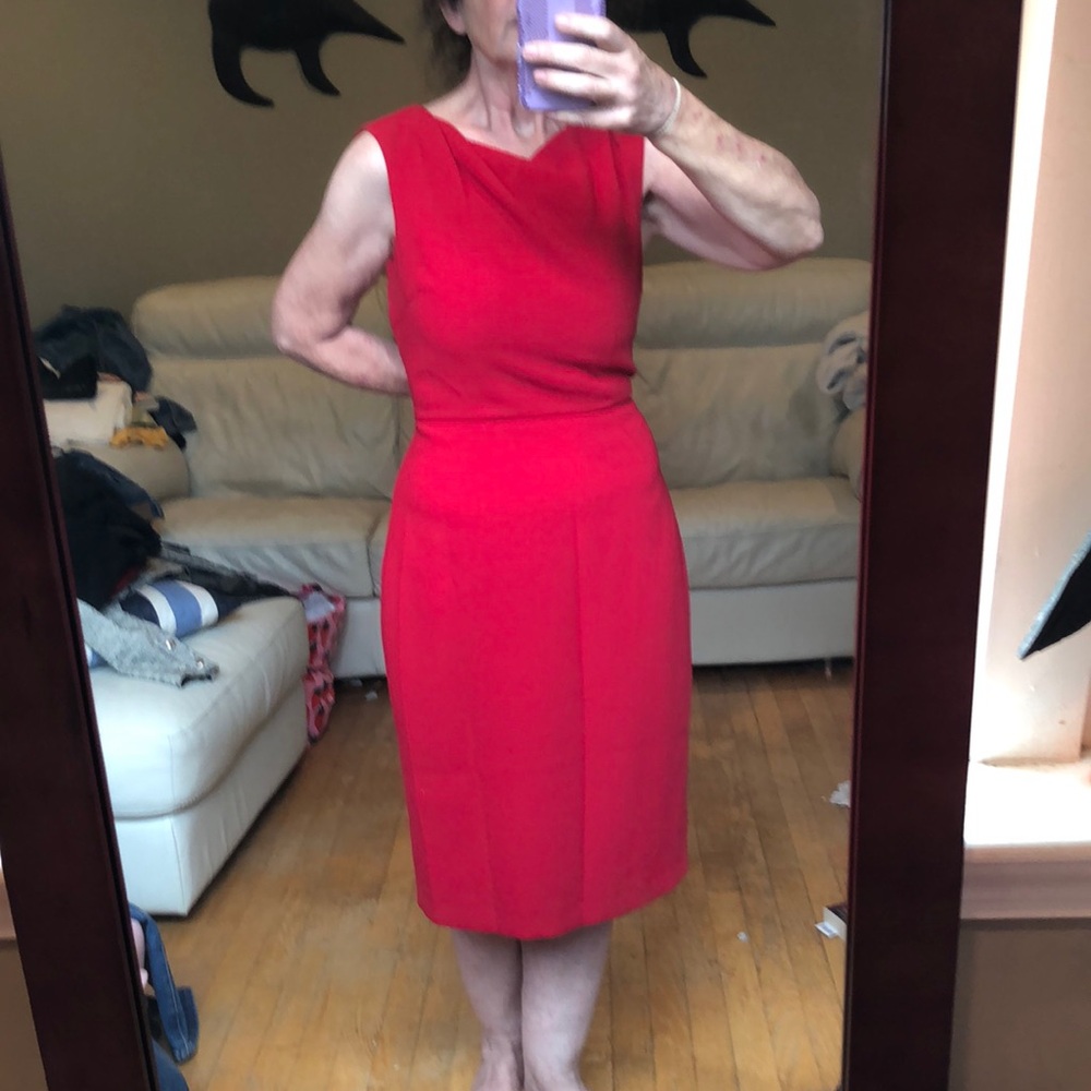 LK Bennett red sheath dress